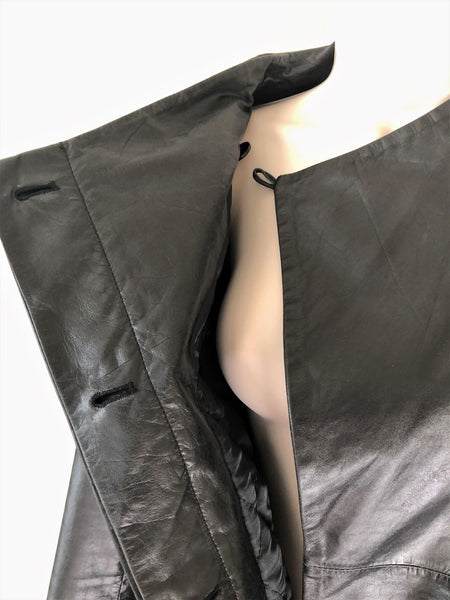 Demoo Parkchoonmoo MEDIUM Black Leather Coat - RARE - $1,300 RETAIL