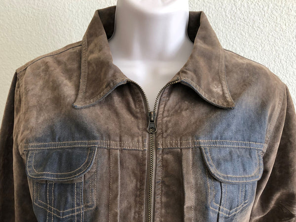 Polo Garage SMALL Tan Distressed Jacket