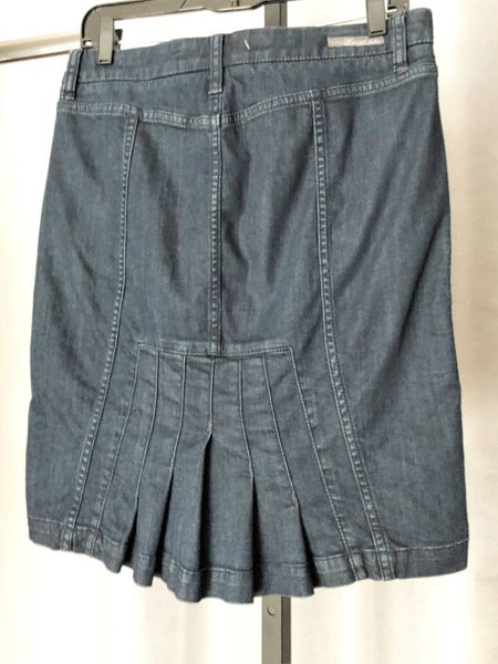 Level 99 Anthropologie Size 8 Blue Denim Skirt - CLEARANCE