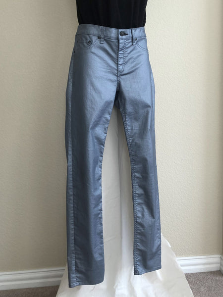 Rag & Bone Size 10 Metallic Blue Jeans