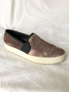 VINCE Size 9 Brown Calf Hair Slip-ons