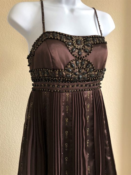 Sue Wong Size 0 Brown Beaded Dress Brown / 0