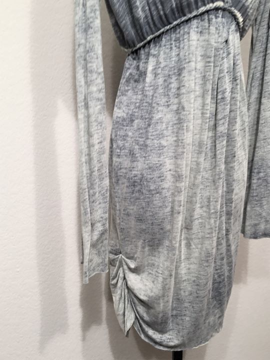Anthropologie Anama Size Medium Blue Distressed Jersey Dress Blue / M