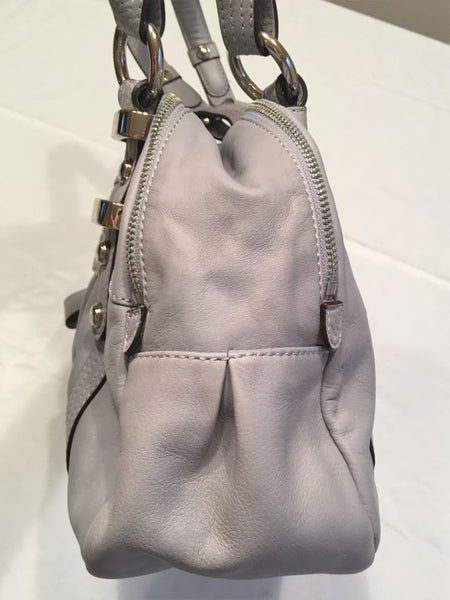 B. Makowsky Light Blue Leather Shoulder Bag