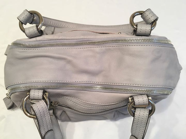 B. Makowsky Light Blue Leather Shoulder Bag - CLEARANCE