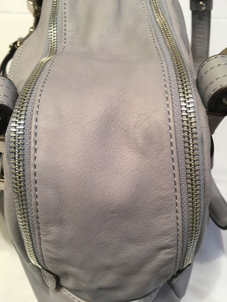 B. Makowsky Light Blue Leather Shoulder Bag