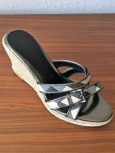 BURBERRY Authentic Size 5.5 - 6 Nova Check Wedge Sandals