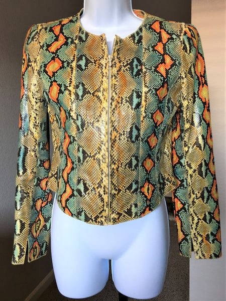 CHANEL Authentic SMALL Vintage Runway Python Blazer - RARE