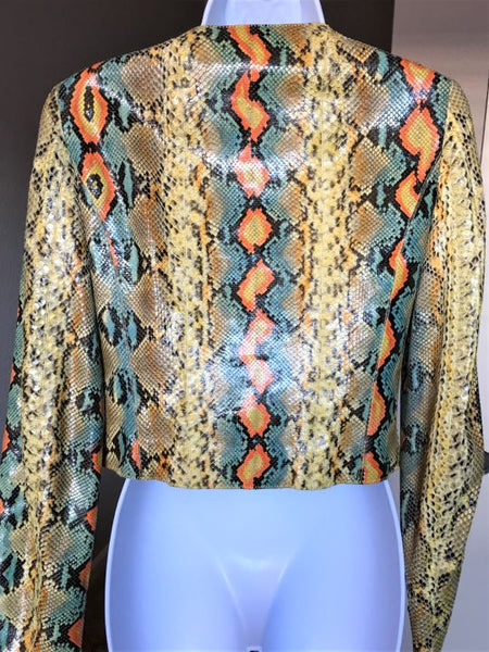 CHANEL Authentic SMALL Vintage Runway Python Blazer - RARE