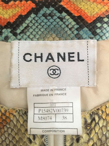 CHANEL Authentic SMALL Vintage Runway Python Blazer - RARE