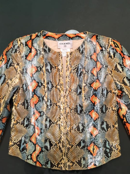 CHANEL Authentic SMALL Vintage Runway Python Blazer - RARE