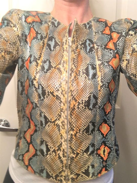 CHANEL Authentic SMALL Vintage Runway Python Blazer - RARE