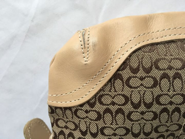 COACH Tan Canvas and Leather Mini Hobo Bag - CLEARANCE