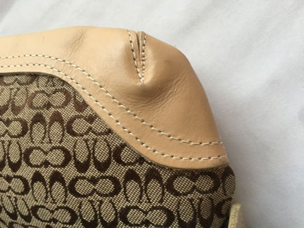 COACH Tan Canvas and Leather Mini Hobo Bag - CLEARANCE