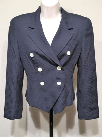Christian Dior Authentic Size 6 Petite Vintage Navy Jacket