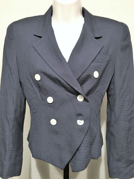 Christian Dior Authentic Size 6 Petite Vintage Navy Jacket - CLEARANCE