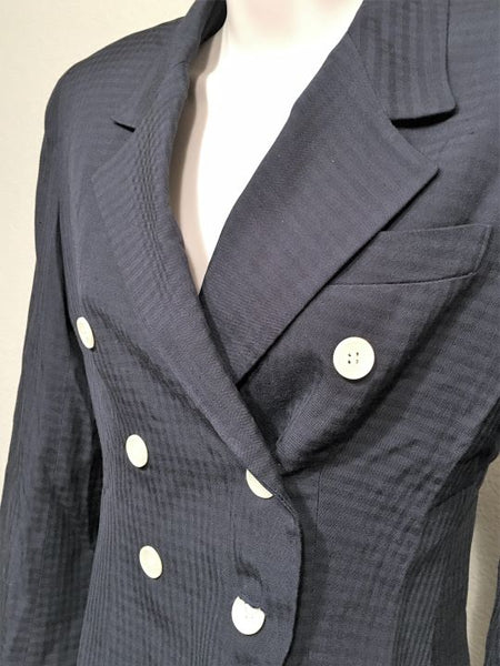 Christian Dior Authentic Size 6 Petite Vintage Navy Jacket - CLEARANCE