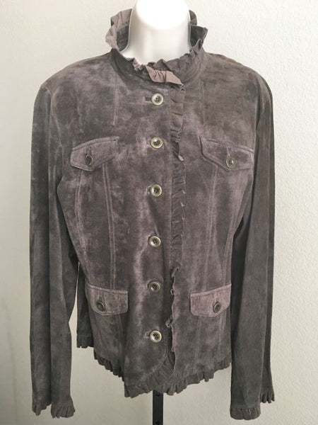 Deed MEDIUM Brown Suede Jacket - CLEARANCE