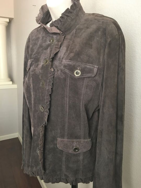 Deed MEDIUM Brown Suede Jacket - CLEARANCE