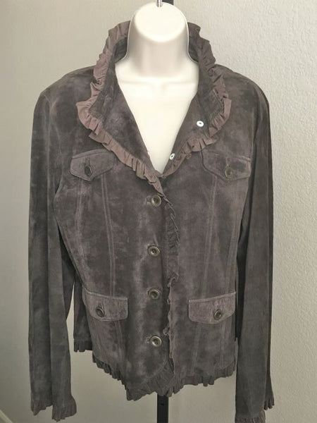 Deed MEDIUM Brown Suede Jacket - CLEARANCE