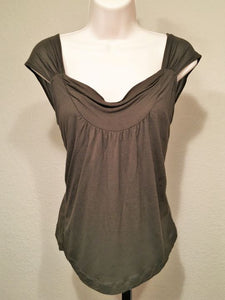 Diane von Furstenberg LARGE Olive Green Top