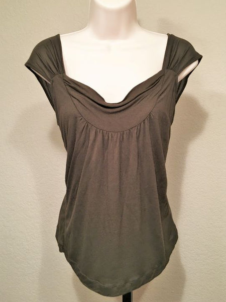 Diane von Furstenberg LARGE Olive Green Top