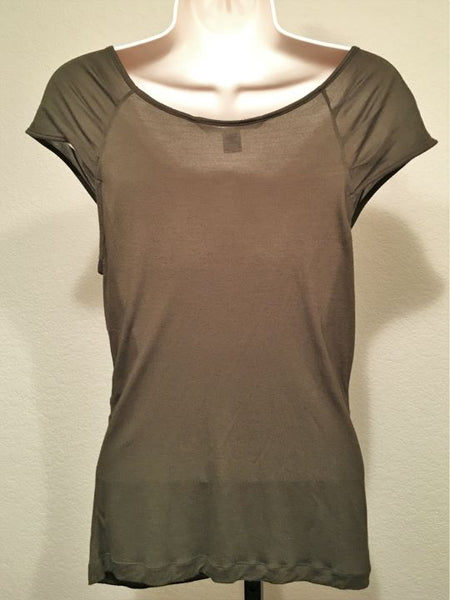 Diane von Furstenberg LARGE Olive Green Top