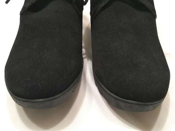 Donald Pliner Size 6.5 Makko Black Suede Wedge Shoes