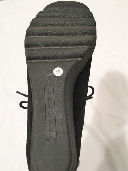 Donald Pliner Size 6.5 Makko Black Suede Wedge Shoes
