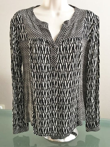 Ella Moss Anthropologie SMALL Black and White Blouse - CLEARANCE