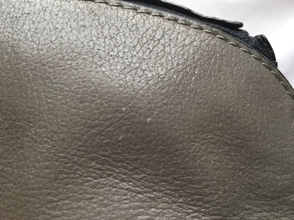 Elliot Lucca Gray and Beige Leather Shoulder Bag - CLEARANCE