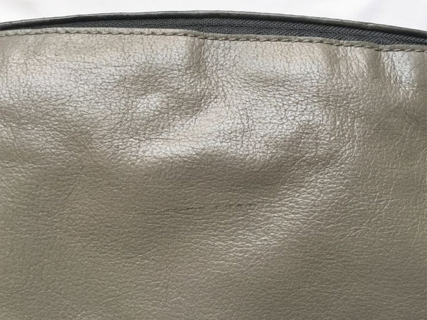 Elliot Lucca Gray and Beige Leather Shoulder Bag