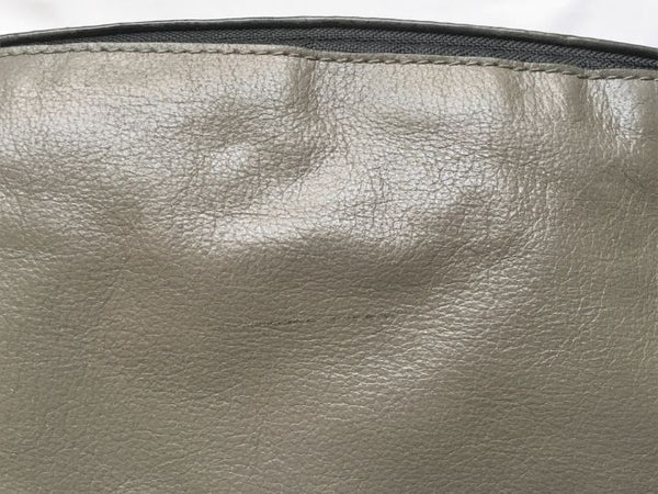 Elliot Lucca Gray and Beige Leather Shoulder Bag - CLEARANCE