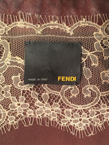 FENDI Authentic SMALL Cognac Woven Leather Jacket - RETAILED AT $2,500