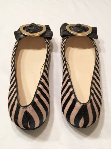 Frances Valentine Size 5.5 Frances Flats in Striped Calf Hair