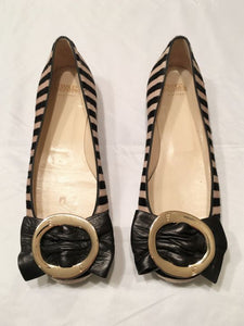 Frances Valentine Size 5.5 Frances Flats in Striped Calf Hair