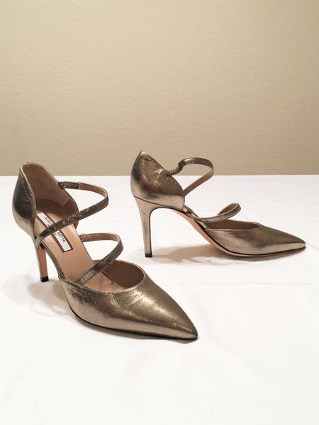 Guglielmo Rotta Size 6.5 Gold Pumps