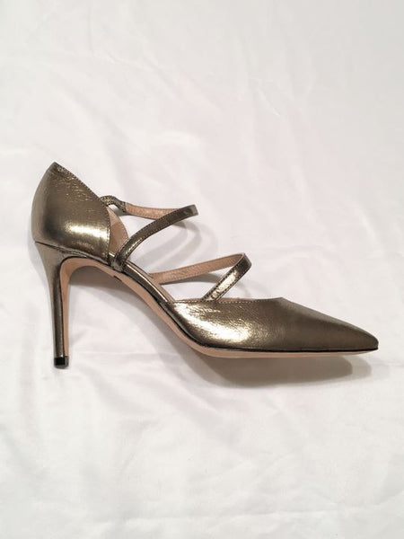 Guglielmo Rotta Size 6.5 Gold Pumps