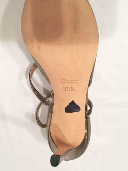 Guglielmo Rotta Size 6.5 Gold Pumps - CLEARANCE