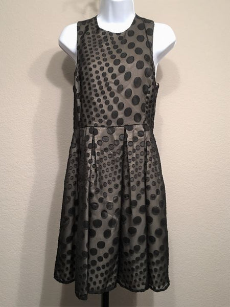 Hunter Dixon Anthropologie Size 6 Black Polka Dot Dress