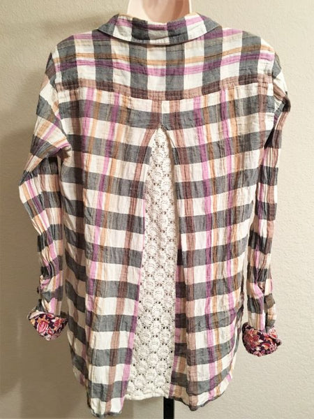 Isabella Sinclair Anthropologie Medium Plaid Top - CLEARANCE