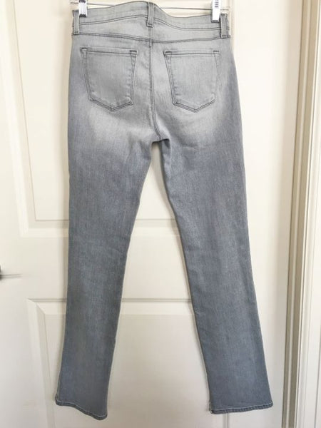 J Brand Size 2 Sweet Gray Mid Rise Rail Distressed Jeans