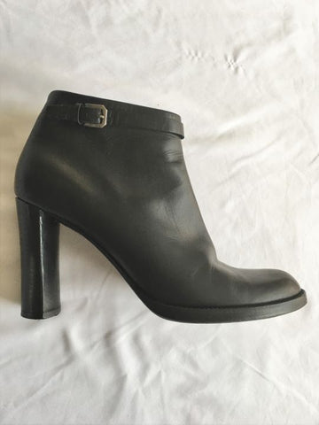 Jil Sander Size 5.5 - 6 Black Leather Ankle Boots