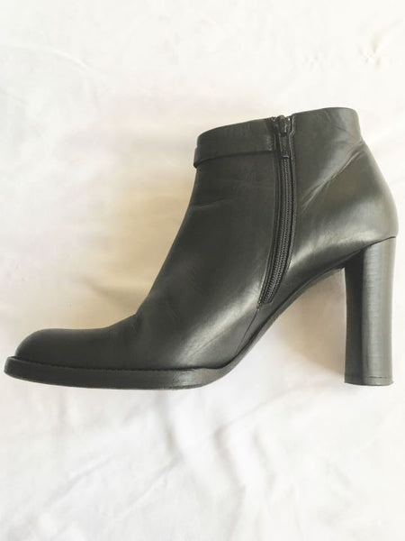 Jil Sander Size 5.5 - 6 Black Leather Ankle Boots