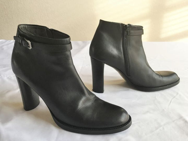 Jil Sander Size 5.5 - 6 Black Leather Ankle Boots