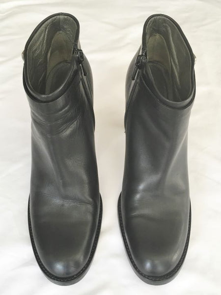 Jil Sander Size 5.5 - 6 Black Leather Ankle Boots