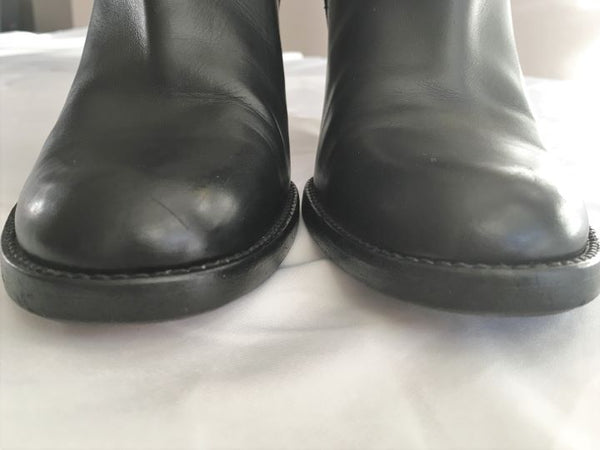 Jil Sander Size 5.5 - 6 Black Leather Ankle Boots - CLEARANCE