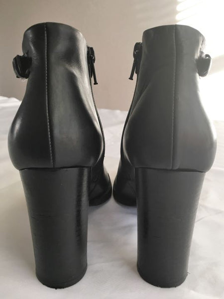 Jil Sander Size 5.5 - 6 Black Leather Ankle Boots