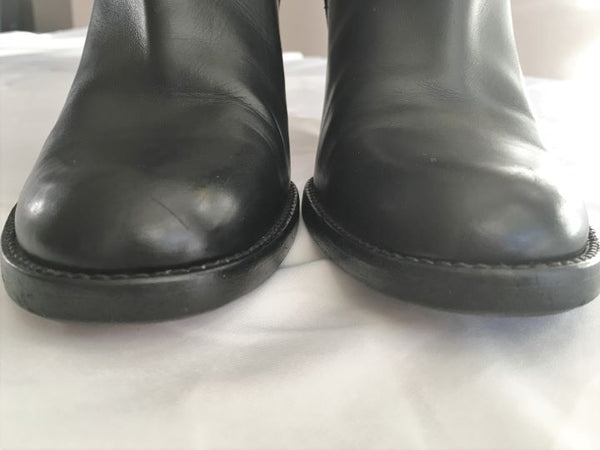 Jil Sander Size 5.5 - 6 Black Leather Ankle Boots