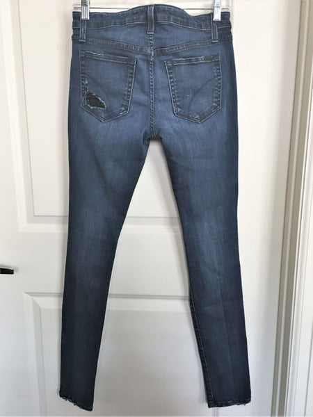 Joe's Size 6 Ellery Mid Rise Distressed Skinny Jeans